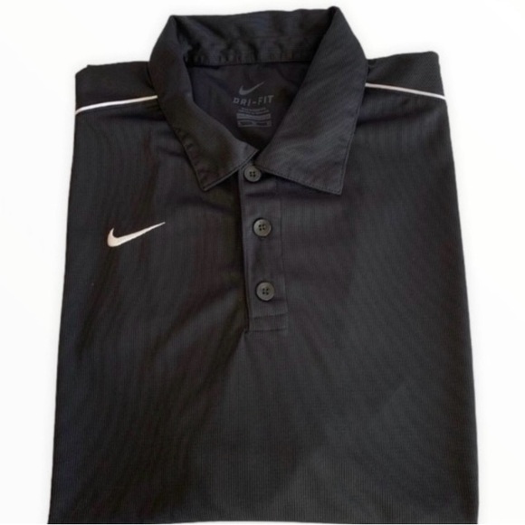 Nike Other - Nike Black Polo Shirt with White Trim Sz XL